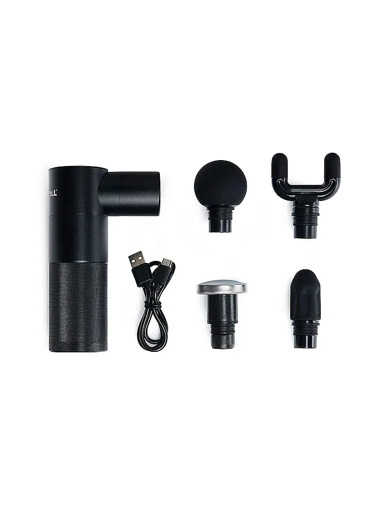 BLACKROLL Fascia Gun con cuatro cabezales y cable USB-C
